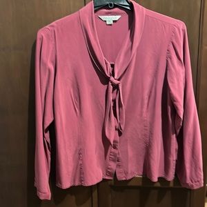 Pendleton 100% silk button up blouse